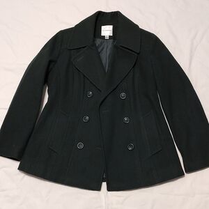 Croft&Barrow Women's Evergreen Peacoat - M